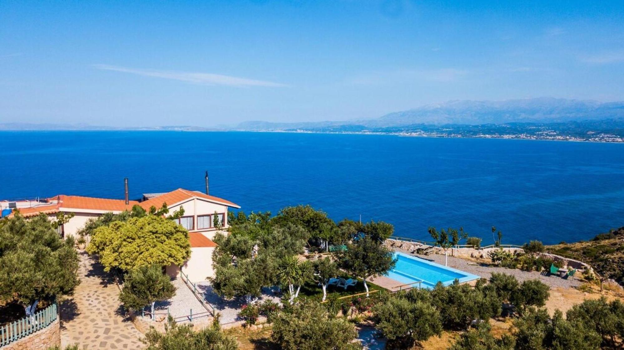 Villa Akrolithos With Private Pool Ханья Экстерьер фото